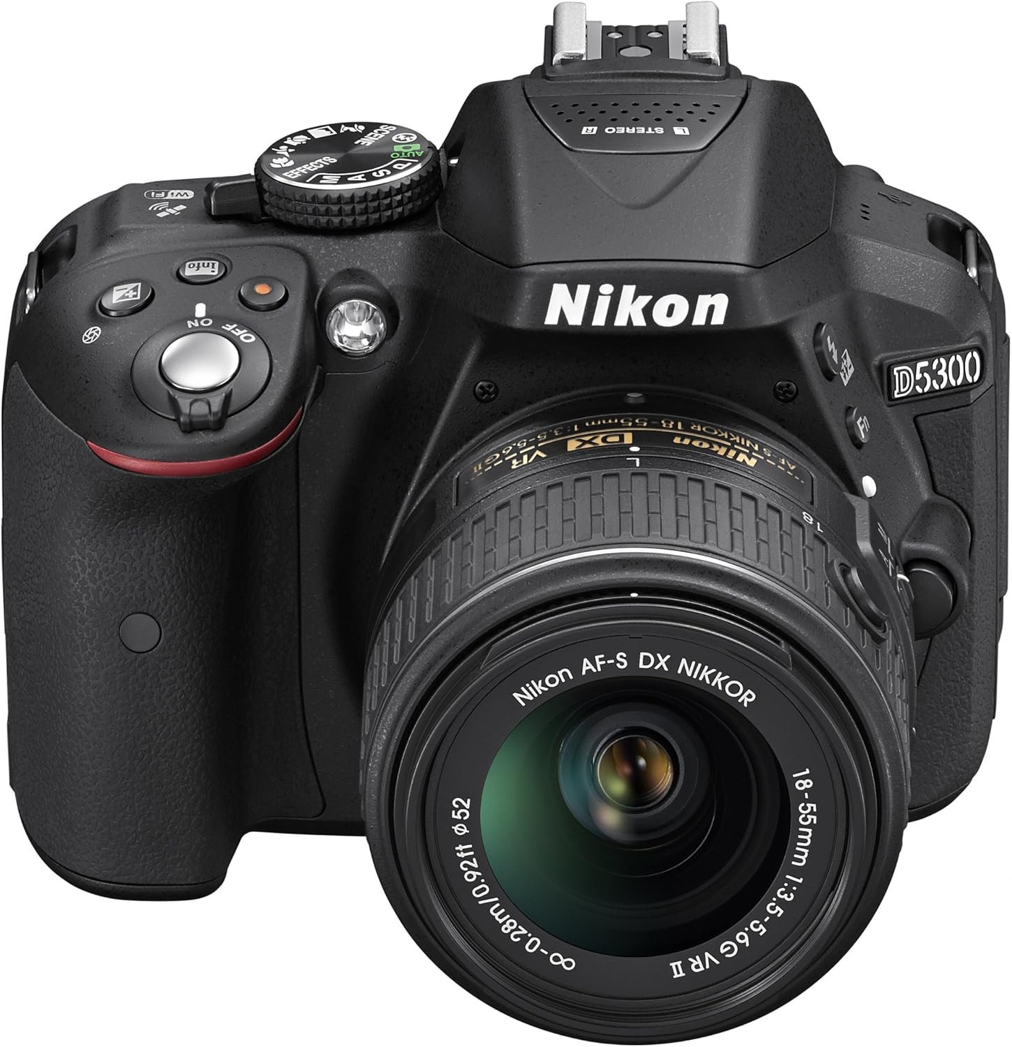 Nikon D5300 24.2 MP CMOS Digital SLR Camera with 18-55mm f/3.5-5.6G ED VR Auto Focus-S DX NIKKOR Zoom Lens (Black) (Renewed)