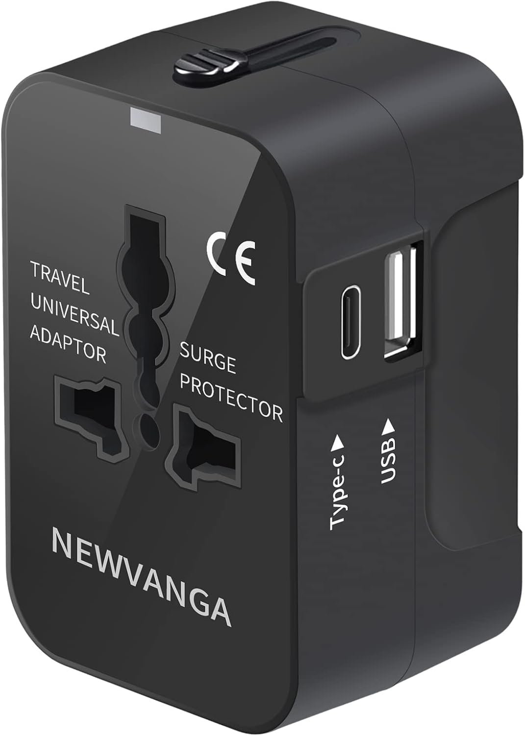 Universal Travel Adapter, All in One Plug Adapter with USB C, Worldwide Power Adapter USB Type C Port, International Wall Charger Foldable Plug Converter Outlet for Europe EU UK AUS (Type G/C/I/A)