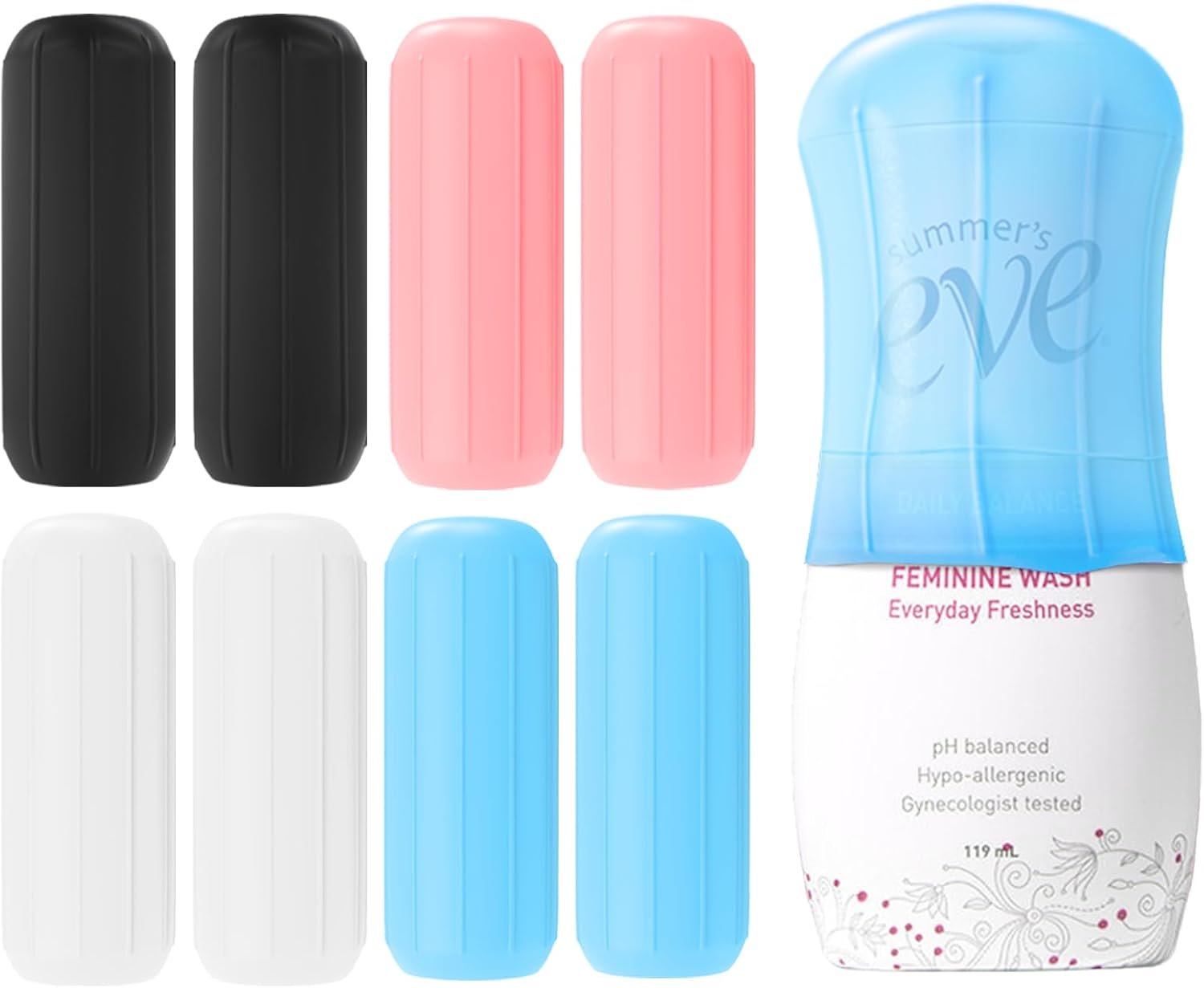 8 Pack Silicone Bottle Covers,Silicone Travel Essentials for Women Men,Reusable Accessories Luggage for Travel Size Toiletries, Elastic Sleeves for Leak Proofing,Cruise Ship Essentials